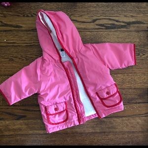 Baby Gap Pink Raincoat with Apple Appliqué